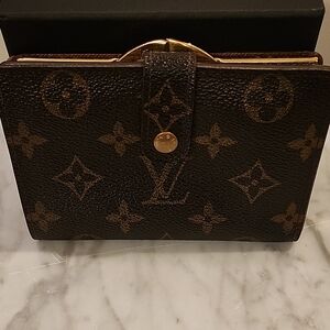 Louis Vuitton Monogram Porte Monnaie Billet Viennois Kisslock Wallet